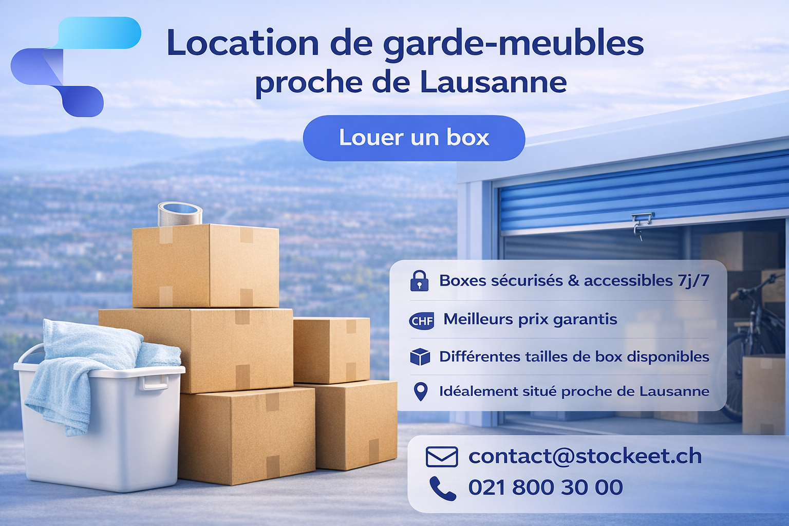 Garde meubles Lausanne Suisse